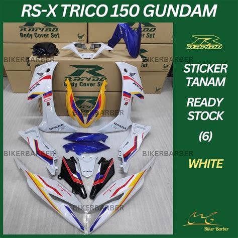 Rapido Cover Set Honda Rs X Rsx Trico 150 Gundam 6 White Body