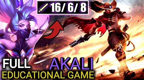 Full Educational Akali Mid Carrying In High Elo Akali Vs Yasuo S13