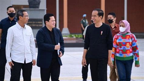 Jokowi Mudik Ke Solo Diantar Erick Thohir Dan Heru Budi Ke Bandara