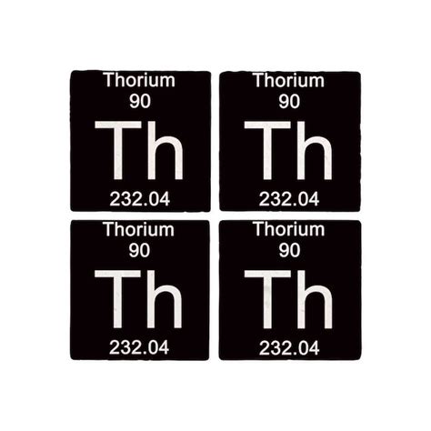 Periodic Table Thorium Tile Coaster by Science_Lady