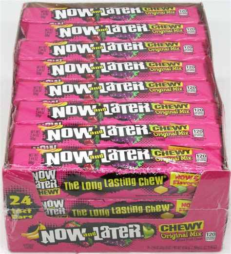 Now And Later Chewy Original Mix Candy 24 Count Box Apple Banana Bulk