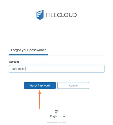 Reset A Forgotten Password Filecloud Docs Server