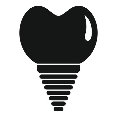 Ceramic Tooth Implant Icon Simple Style 14578284 Vector Art At Vecteezy