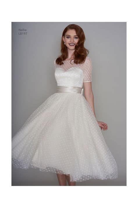 Lb Nellie S Tea Length Polka Dot Short Vintage Wedding Dress