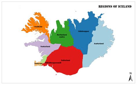 Regions Of Iceland Mappr