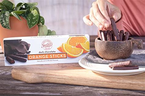 Sweet Candy Dark Chocolate Orange Sticks Chocolate Covered Candy Orange Flavor With Dark