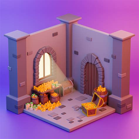 Diorama 3d Low Poly Behance