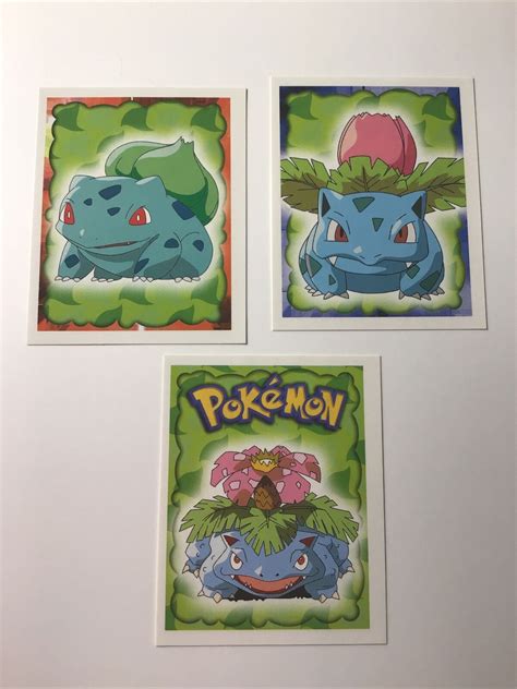 Bulbasaur Ivysaur And Venusaur No Pokemon Topps Merlin