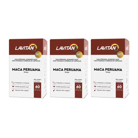 Kit Lavitan Viron Maca Peruana C Psulas Shopee Brasil