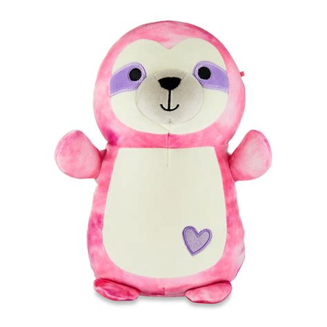 Squishmallows 10 inch Large Fuzzy Fluffy Pink Sloth Hugmee Plush
