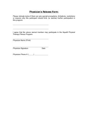 Fillable Online FREE 9 Sample Physician Release Forms In MS Word PDF