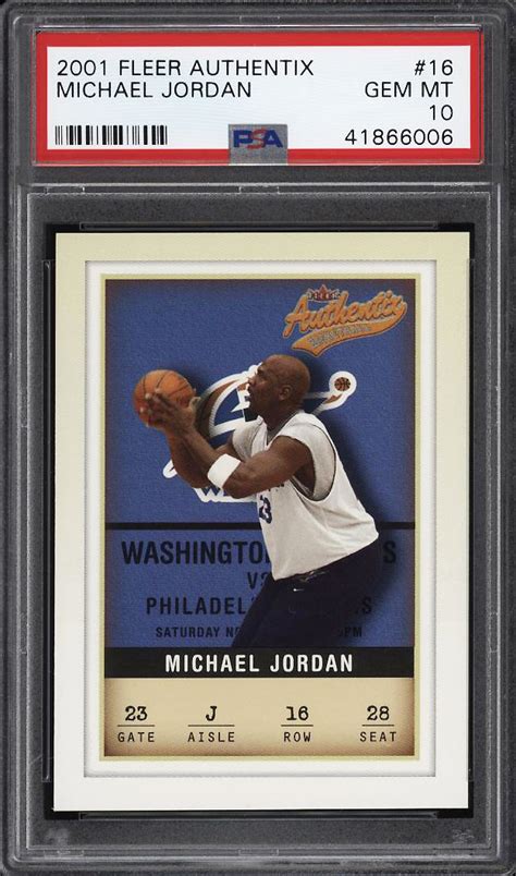 Michael Jordan Fleer Authentix Base Price Guide Sports Card