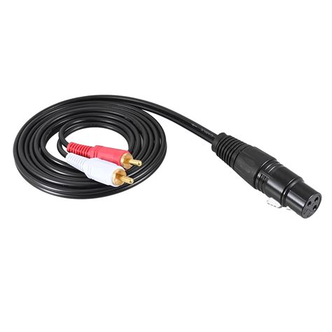 Owsoo Audio Cable Male Rca 1 5m 5ft Stereo Buzhi 1 Xlr Female Splitter Patch Y 2 Rca Male Xlr