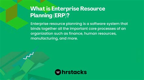 What Is Enterprise Resource Planning Erp Definition And Detail