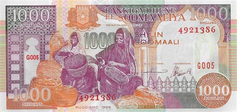 Somalia New Variety 1 000 Shilling Note B312d Confirmed BanknoteNews