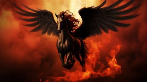 Fire Pegasus Wallpaper