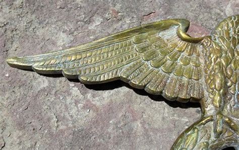 Rare Original Solid Brass Third Reich Wall Eagle Od43