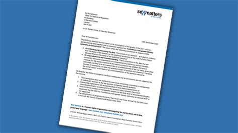 Letter To Ed Humpherson Head Of The Office For Statistics Regulation Sex Matters