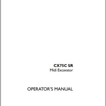 Case Mini Excavator CX60C Operators Manual 06 2018