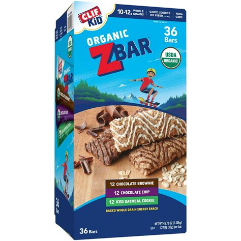 Clif Kid Organic Z Bar Variety 127 Oz 36 Ct