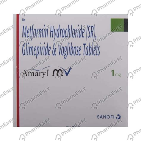 Amaryl Mv 1mg Strip Of 10 Tablets Uses Side Effects Price Dosage