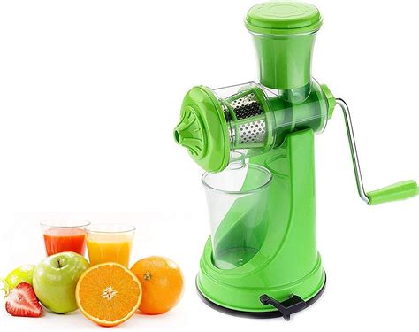 Exprimidor Manual De Frutas Y Verduras Mango De Acero Y Colector De