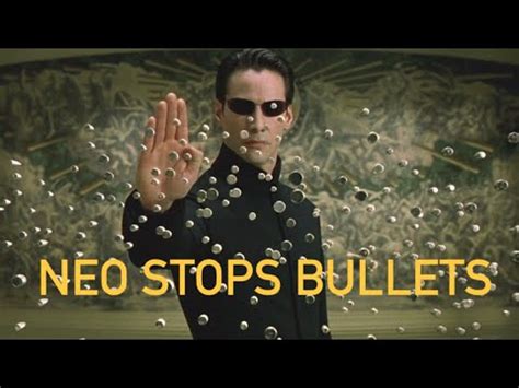 When Neo Finally Becomes The One The Matrix Stopping Bullets Scene