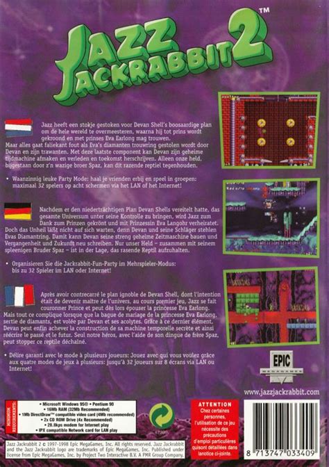 Jazz Jackrabbit 2 1998 Box Cover Art MobyGames