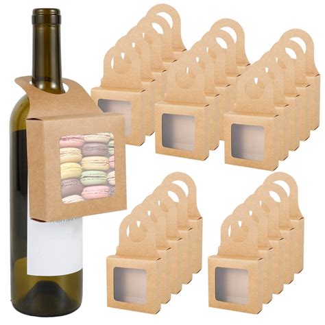 Relax Love Pcs Kraft Paper Wine Bottle Box With Window Hanging