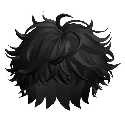 Cabelo Desarrumado Fofo Preto Roblox