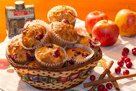 Recette de Muffins aux canneberges pommes et sirop d érable