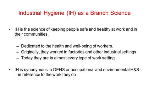 Oshe Industrial Hygiene Toxicology Dr Ephraim Massawe