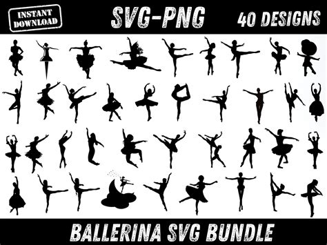 Ballerina Svg Bundle Ballet Svg Bundle Ballerina Silhouette Ballet Dancer Ballet Clipart