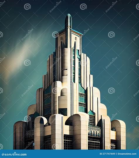 Art Deco Skyscraper Clipart In Andy Fairhurst Style Royalty-Free Stock ...