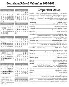 Louisiana School Calendar | NYC School Calendar