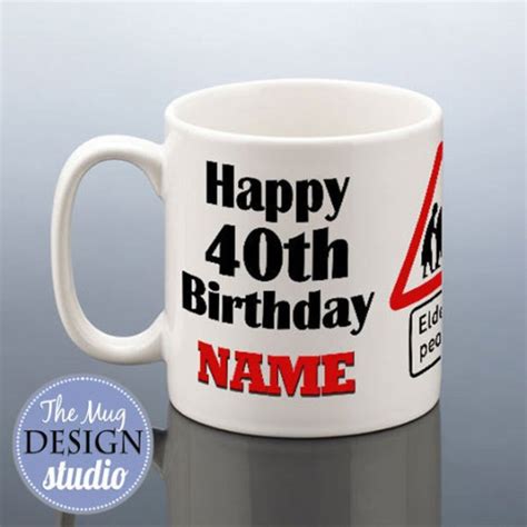 40th Birthday Mug Him 40th Birthday Cup Men 40 Birthday T Etsy