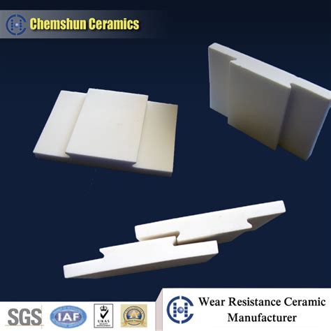 Chemshun Swallow Tail Customized Engineering Alumina Ceramic Tile For