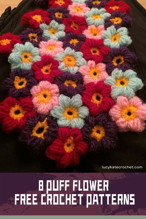 Crochet Puff Flower Free Patterns Igoodideas