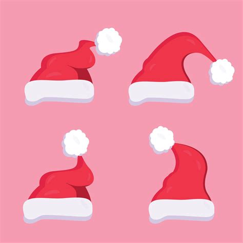 Set Of Christmas Hats Of Santa Claus Vector Illustration 13319660