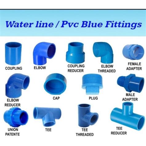 Water Line PVC Blue Pipe Fittings 1 2 3 4 1 Shopee Philippines