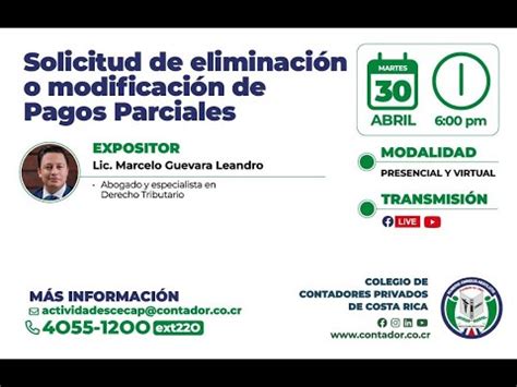 Charla Solicitud de eliminación o modificación de pagos parciales