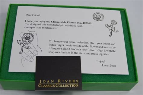 Joan Rivers Colorful Enamel Flower Pin Set Interchang Gem