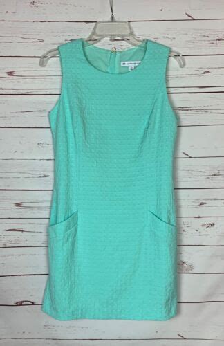 Southern Tide Women S Size 4 Aqua Blue Zipper Back Sleeveless Cute