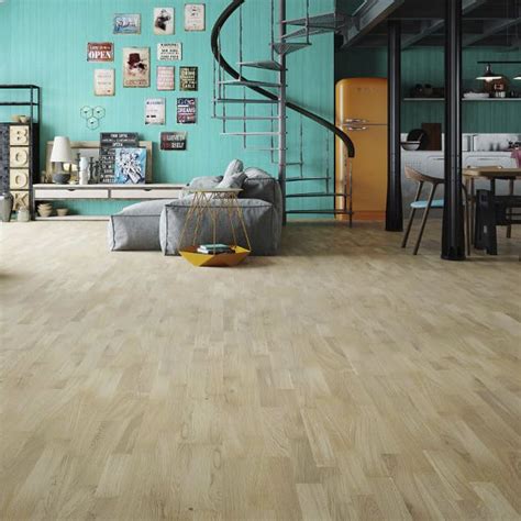 Engineered Parquet Floor Bianco Molti Barlinek Oak Matte