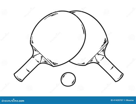 Two Ping Pong Rackets Stock Vector - Image: 41420707