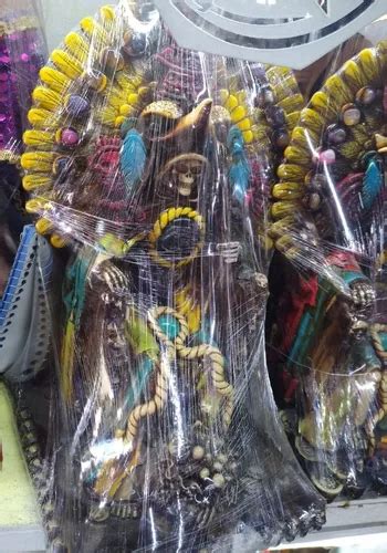 Figura De La Santa Muerte Azteca Sentada Cm Curada Meses Sin Inter S