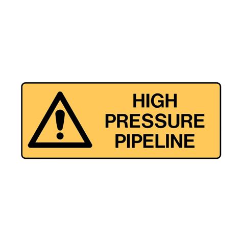 Warning Sign High Pressure Pipeline