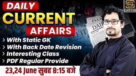 June Current Affairs Daily Current Affairs Today Current