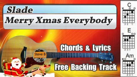 Merry Xmas Everybody Slade Cover Free Backing Track Chords And