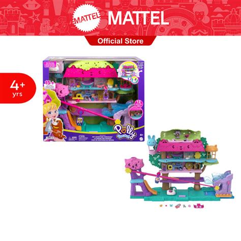 Polly Pocket Pollyville Pet Adventure Treehouse Playset พอลลพอกเกต